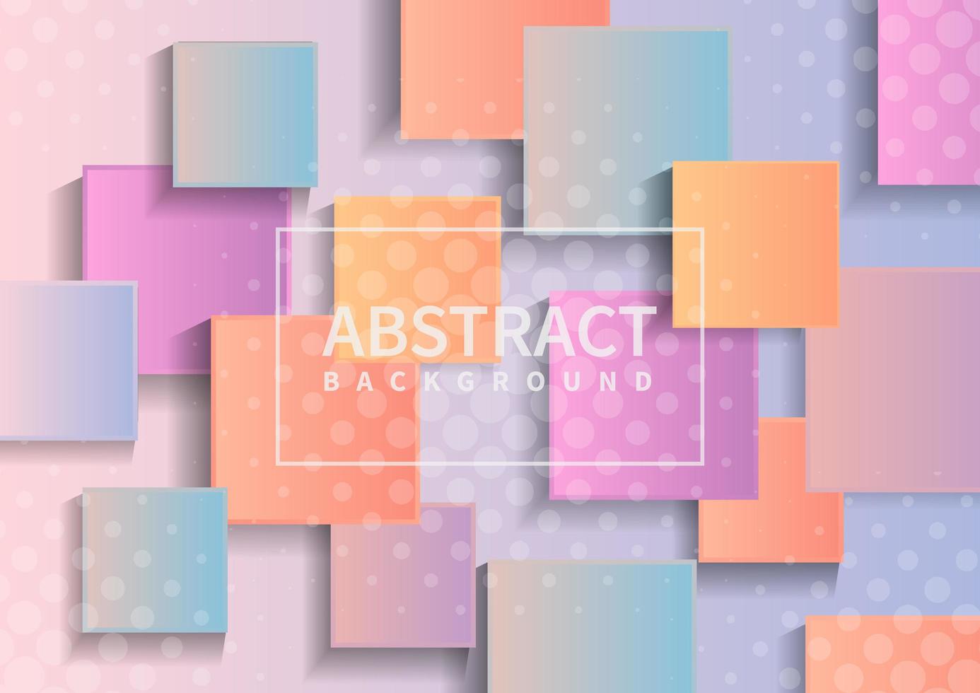 Abstract modern squares geometric colorful pattern overlay background. vector