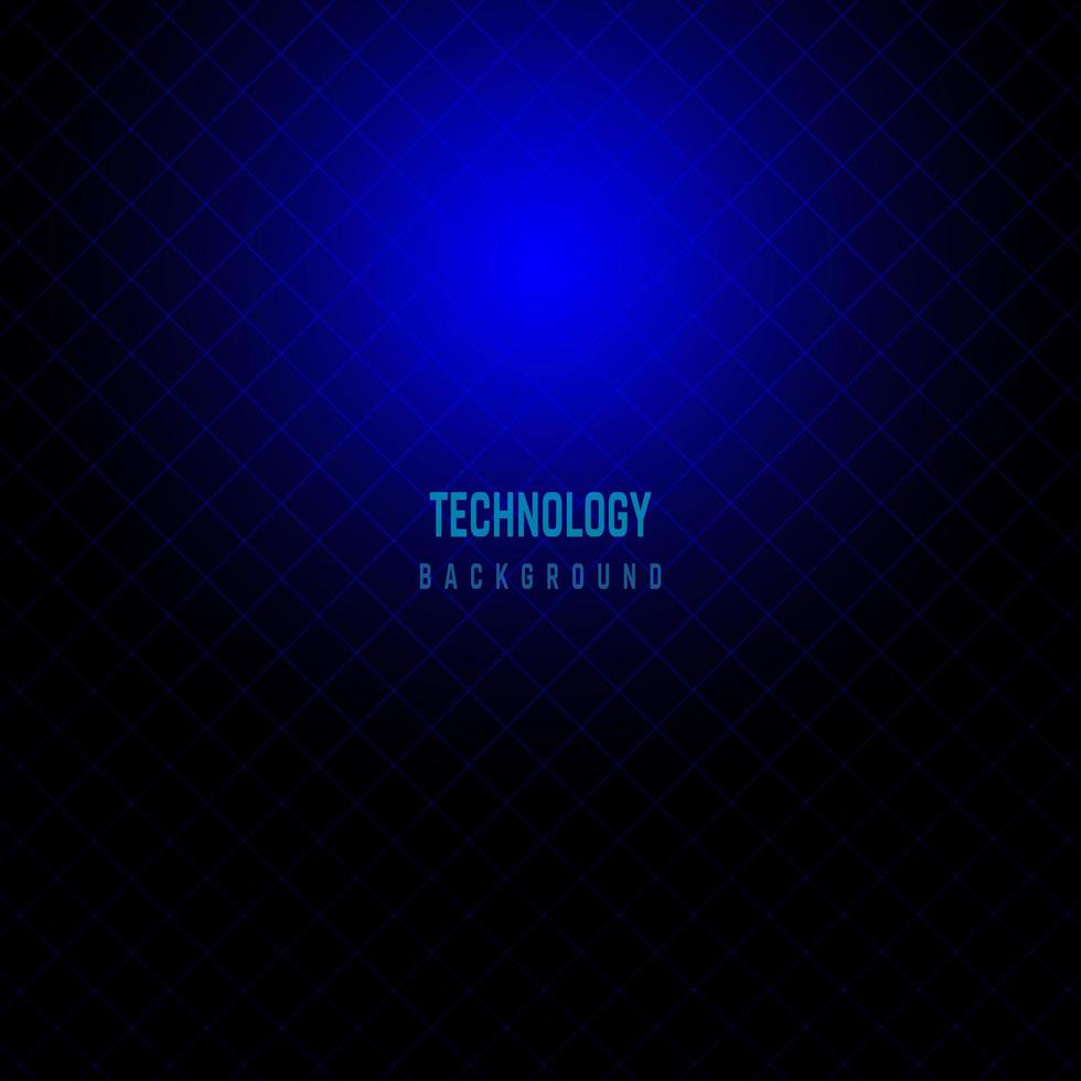 Abstract technology futuristic glow line grid on dark blue background. vector