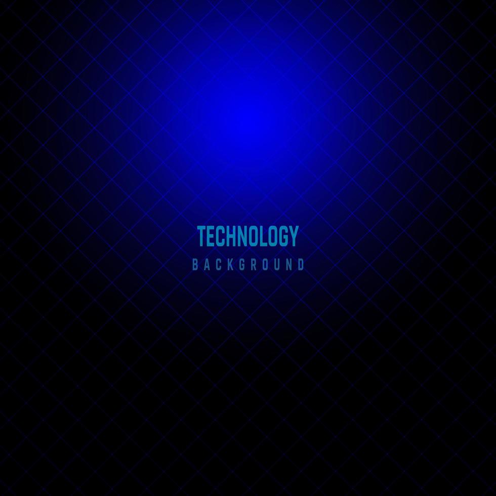 Abstract technology futuristic glow line grid on dark blue background. vector