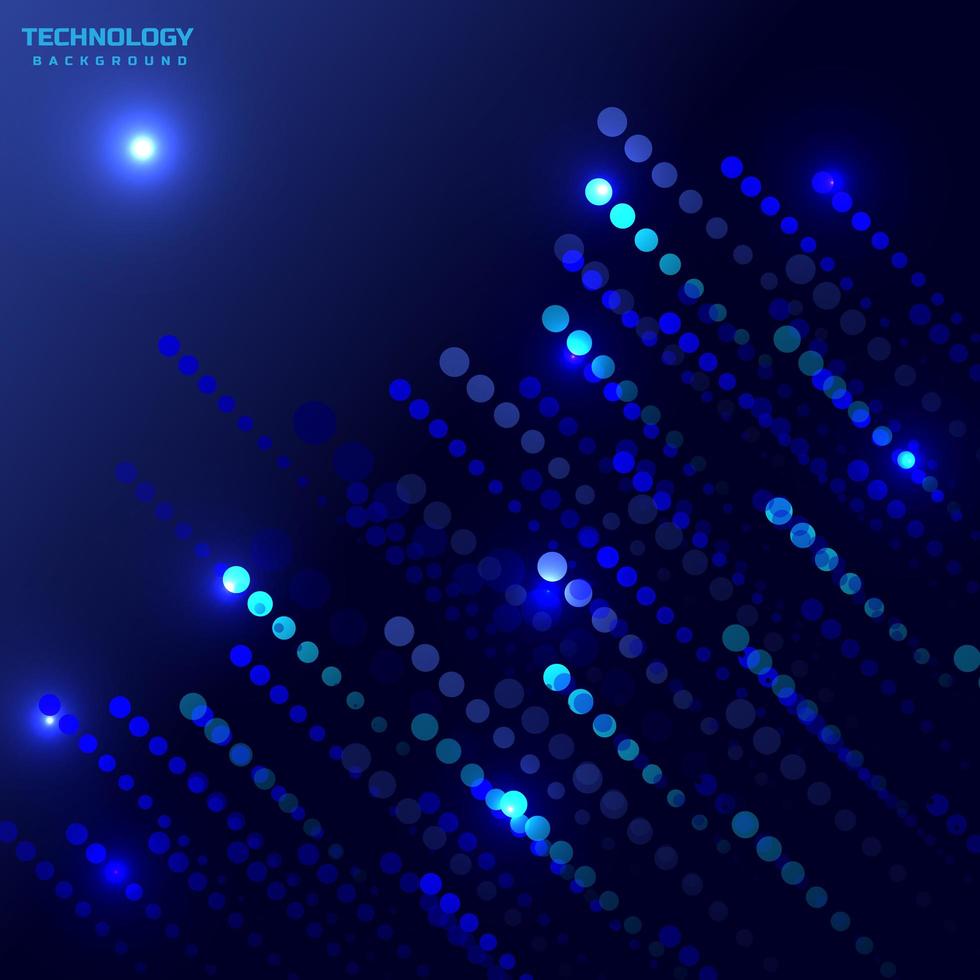 Abstract circle diagonal lines on blue and dark blue background technology futuristic concept. vector
