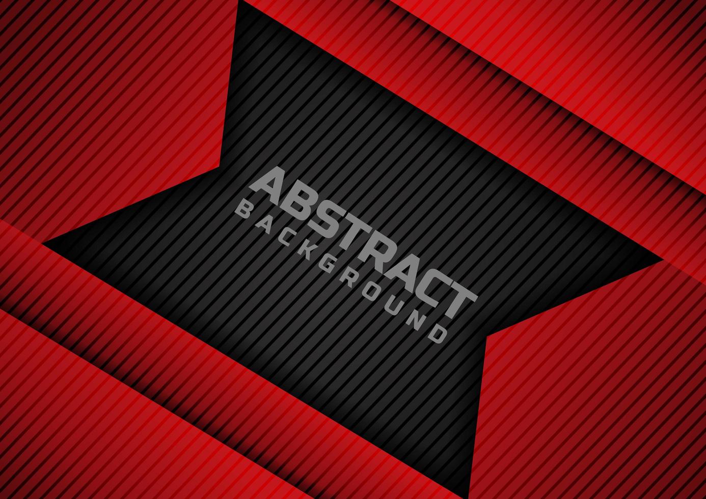 Abstract geometric red and black overlap background. vector