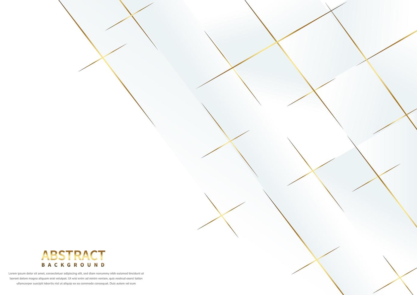 Abstact white background with lines gold modern style with copy space for text. vector