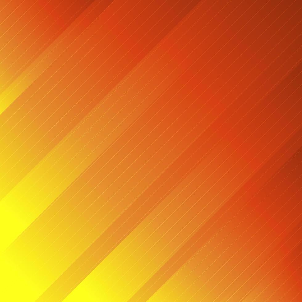 líneas de rayas diagonales abstractas sobre fondo de color amarillo y naranja. vector