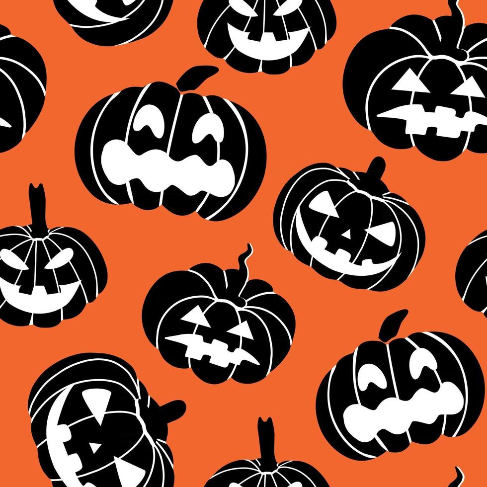 pumpkin seamless pattern vector