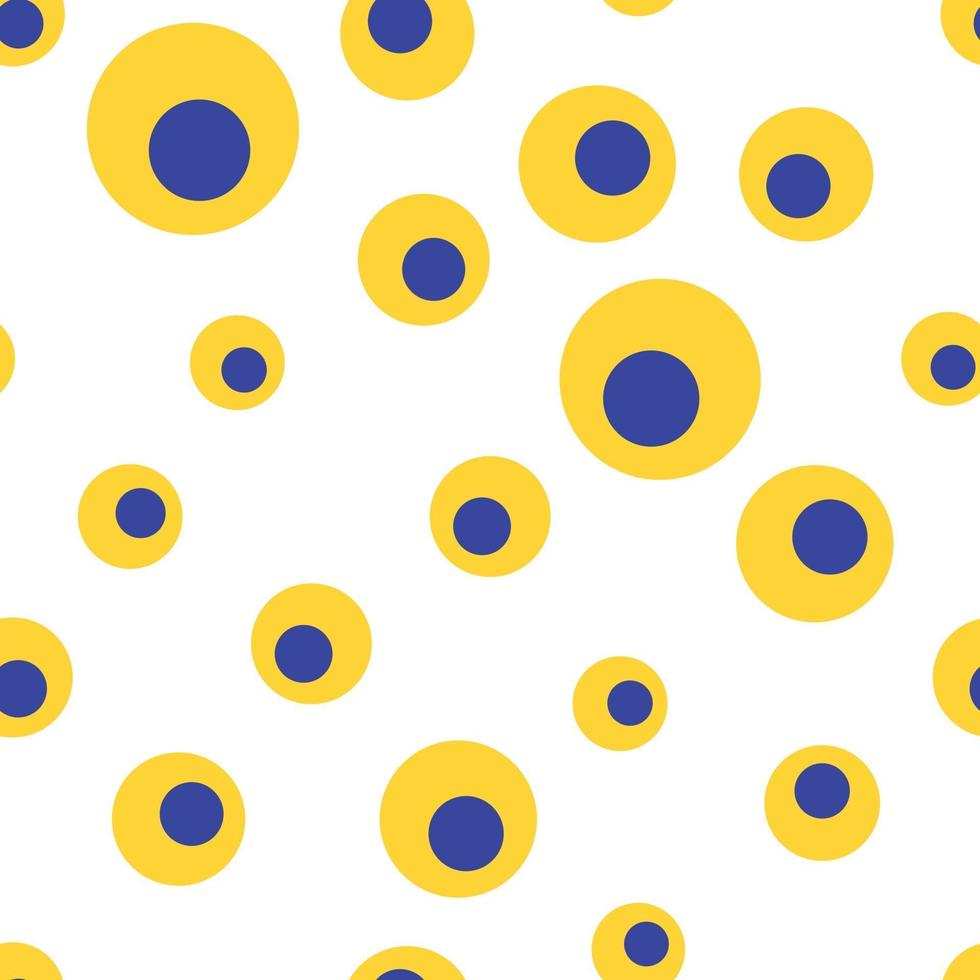 pattern with yellow circles vector