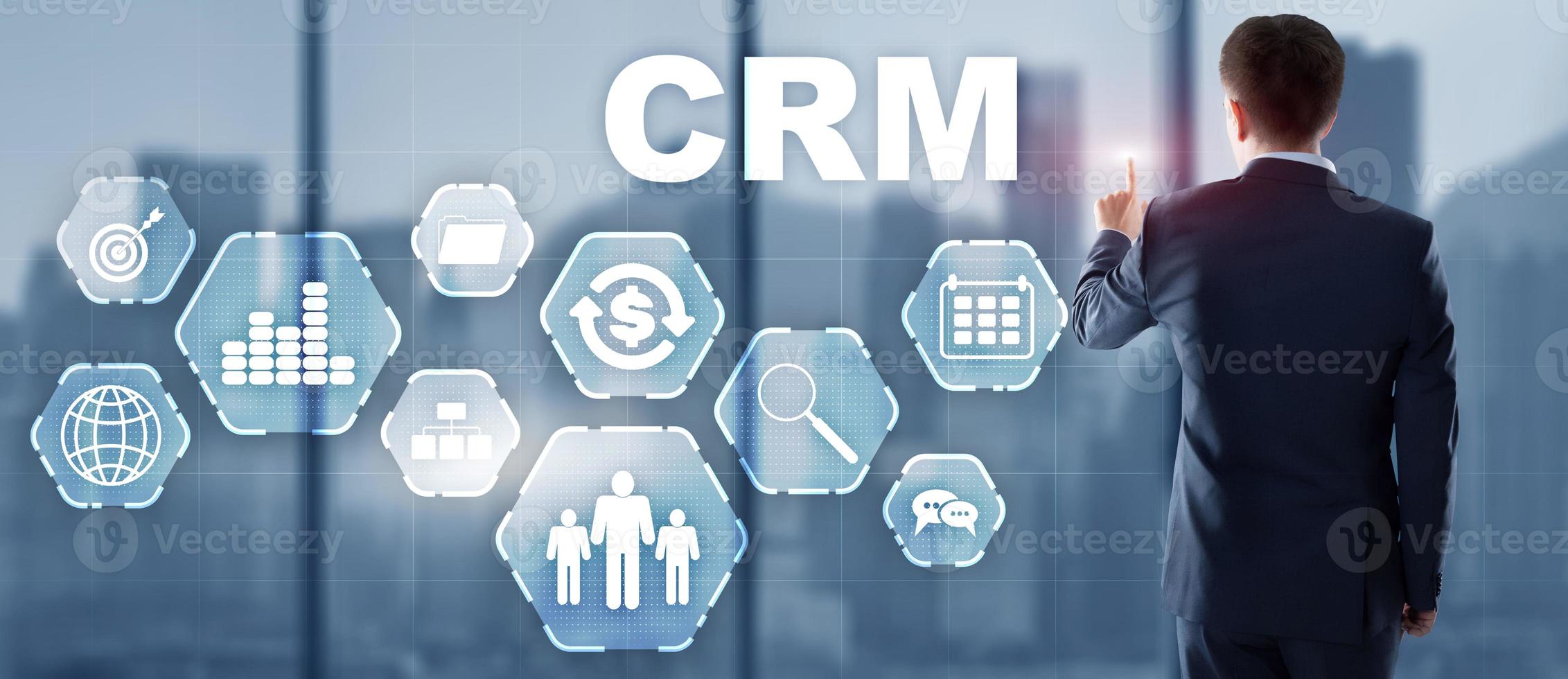 New CRM. Customer relationship management concept 2021. photo