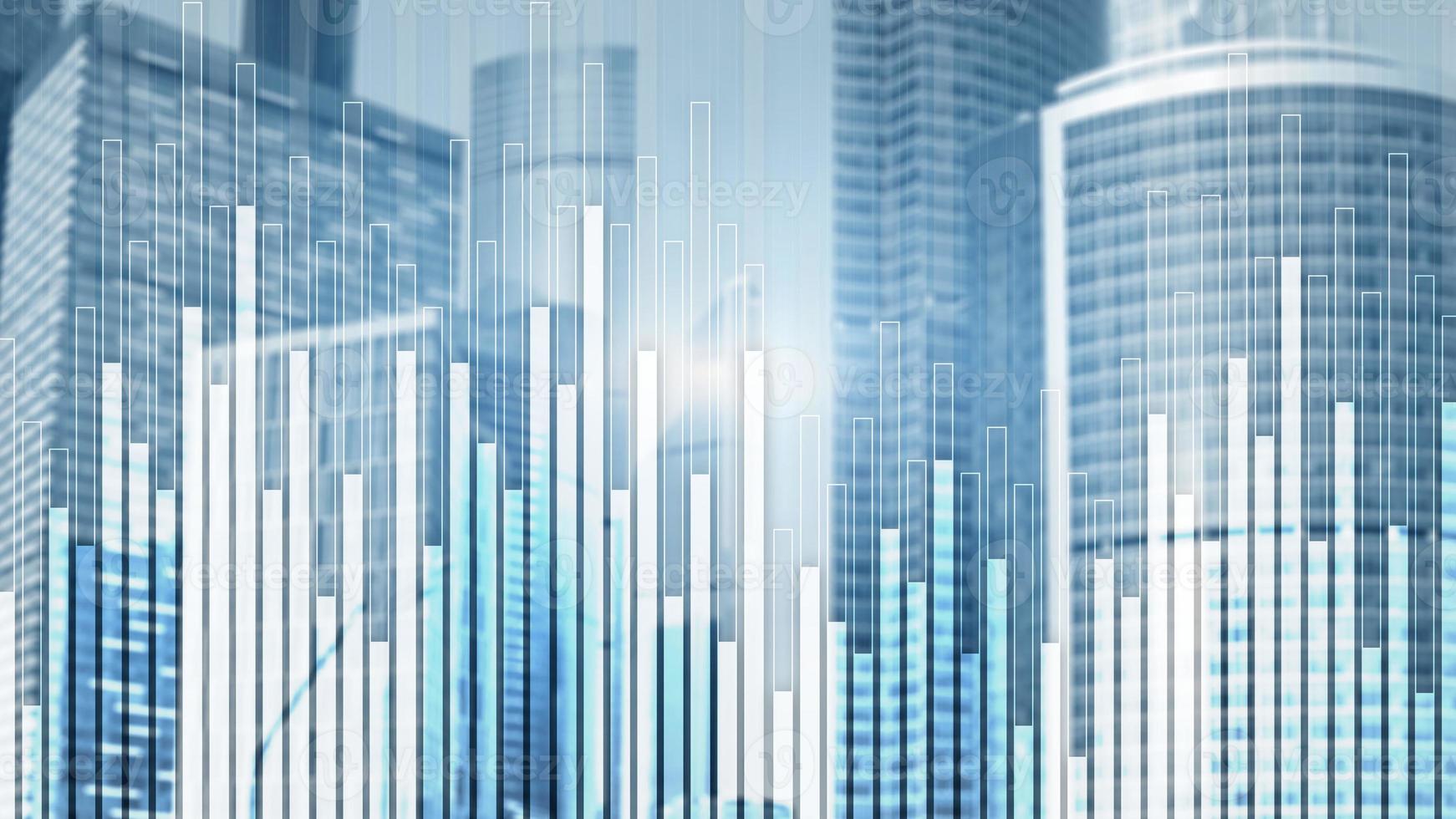 Mixed Media Stock Market Corporate background. Concept City Trading 2.0. photo