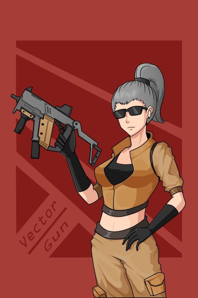 Girl holding vector character design