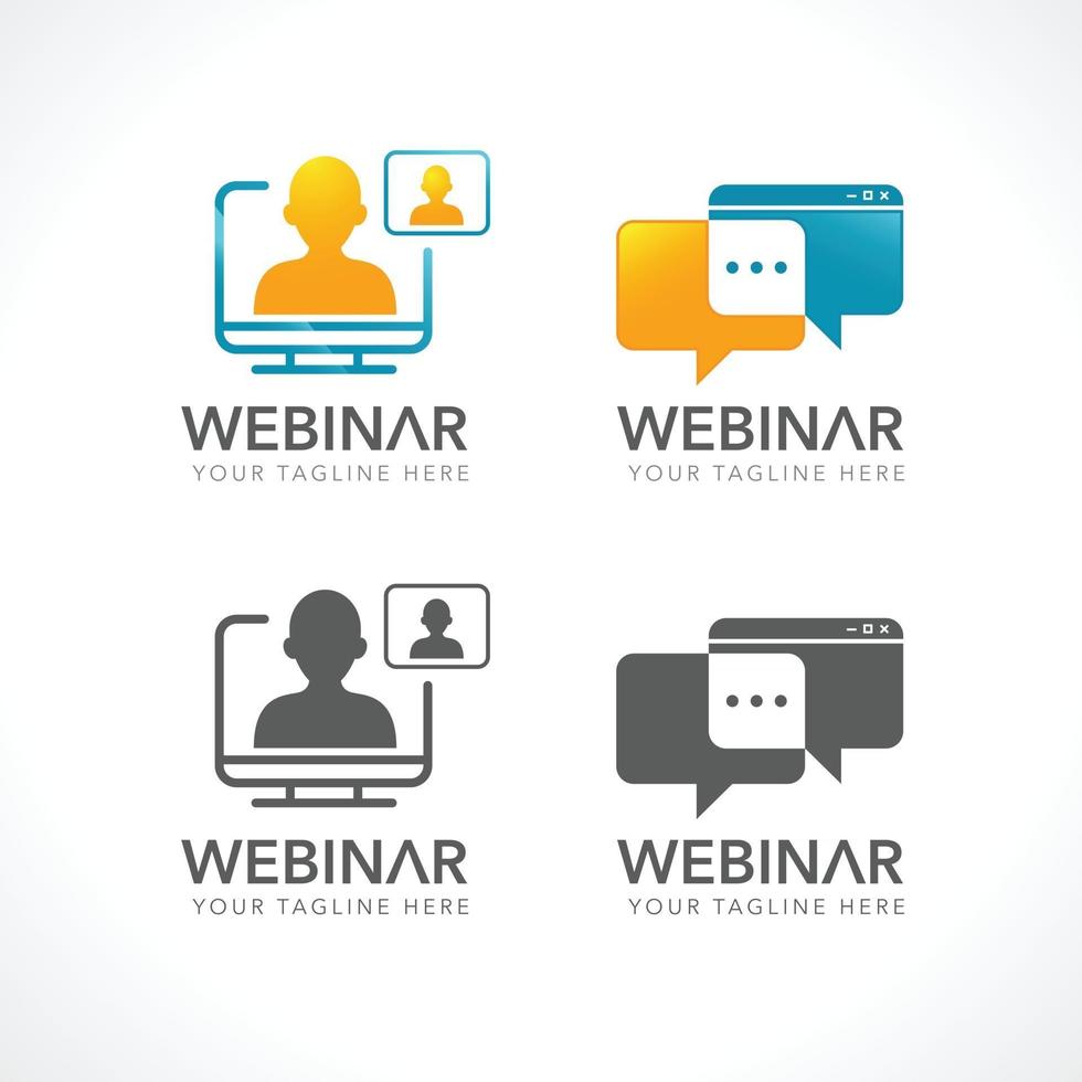 logo webinar for internet online seminar vector