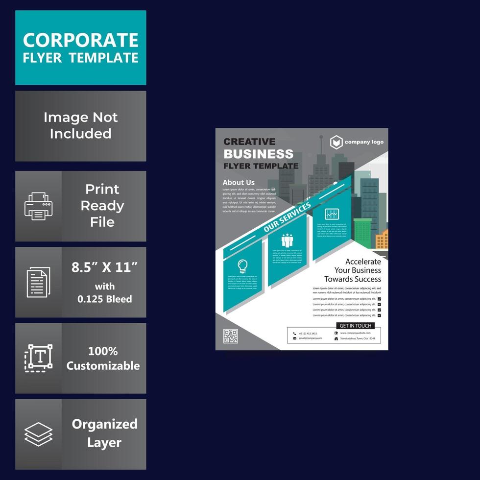 Corporate Flyer Template vector