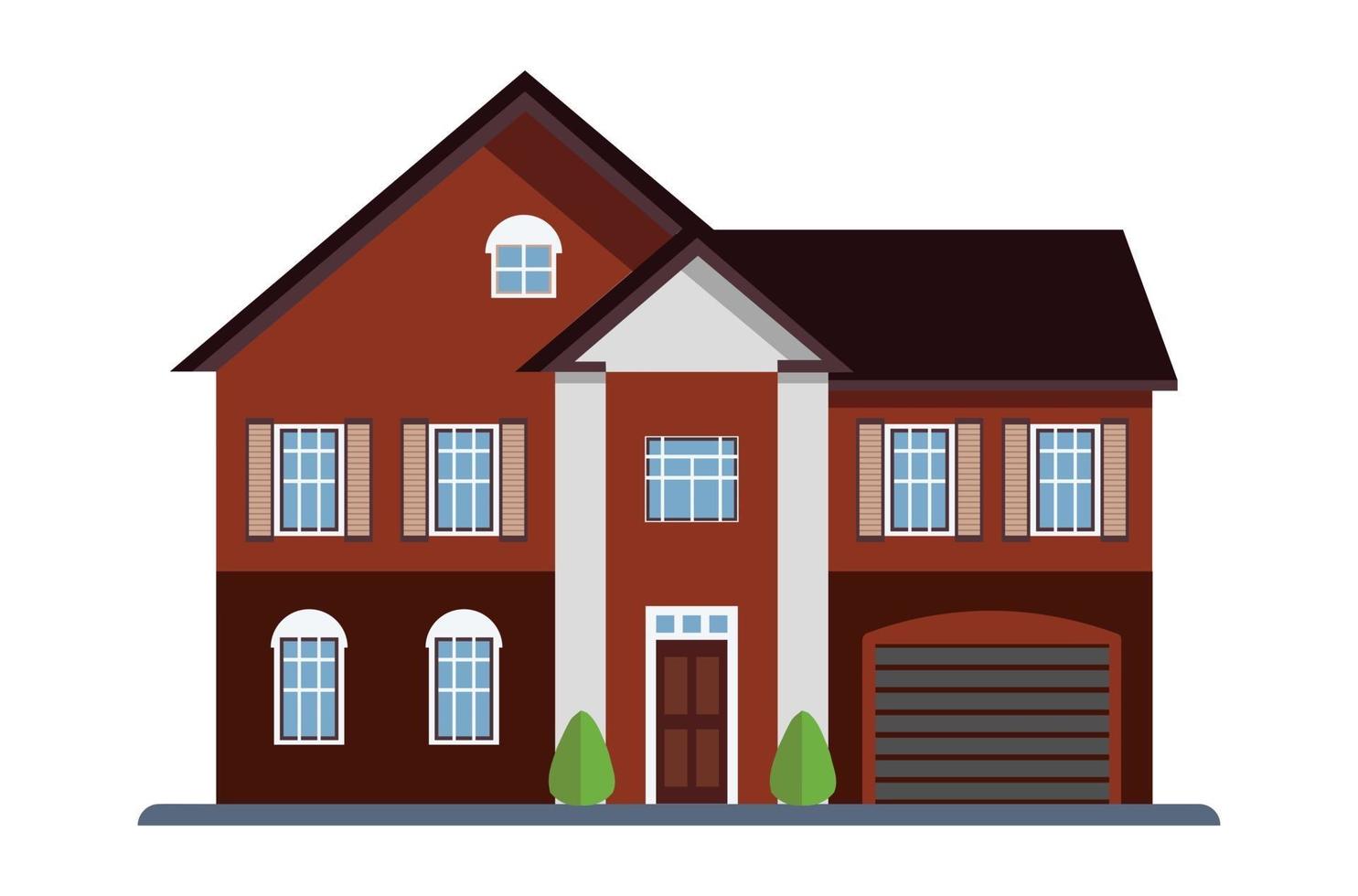 Colorful Flat Residential House vector