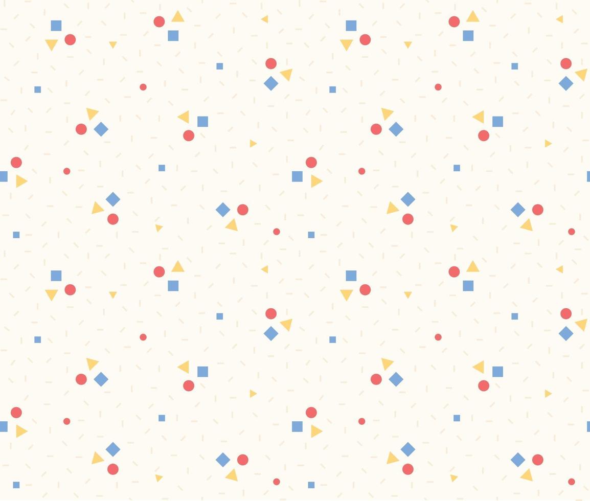 A pattern made by collecting three cute shapes. Simple pattern design template. vector