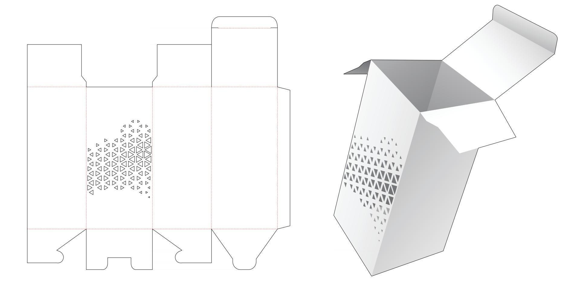 caja de embalaje plantilla troquelada vector