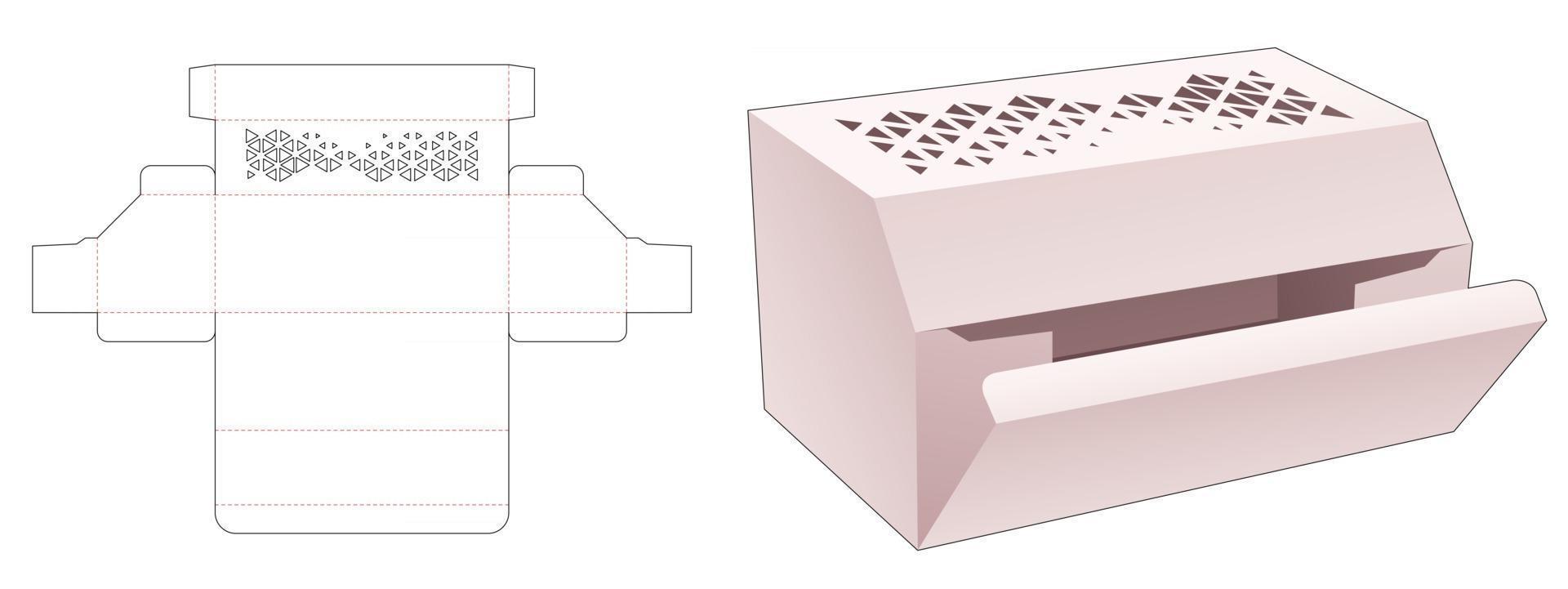 caja de embalaje plantilla troquelada vector