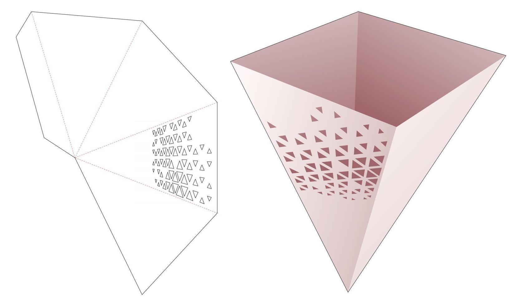 caja de embalaje plantilla troquelada vector