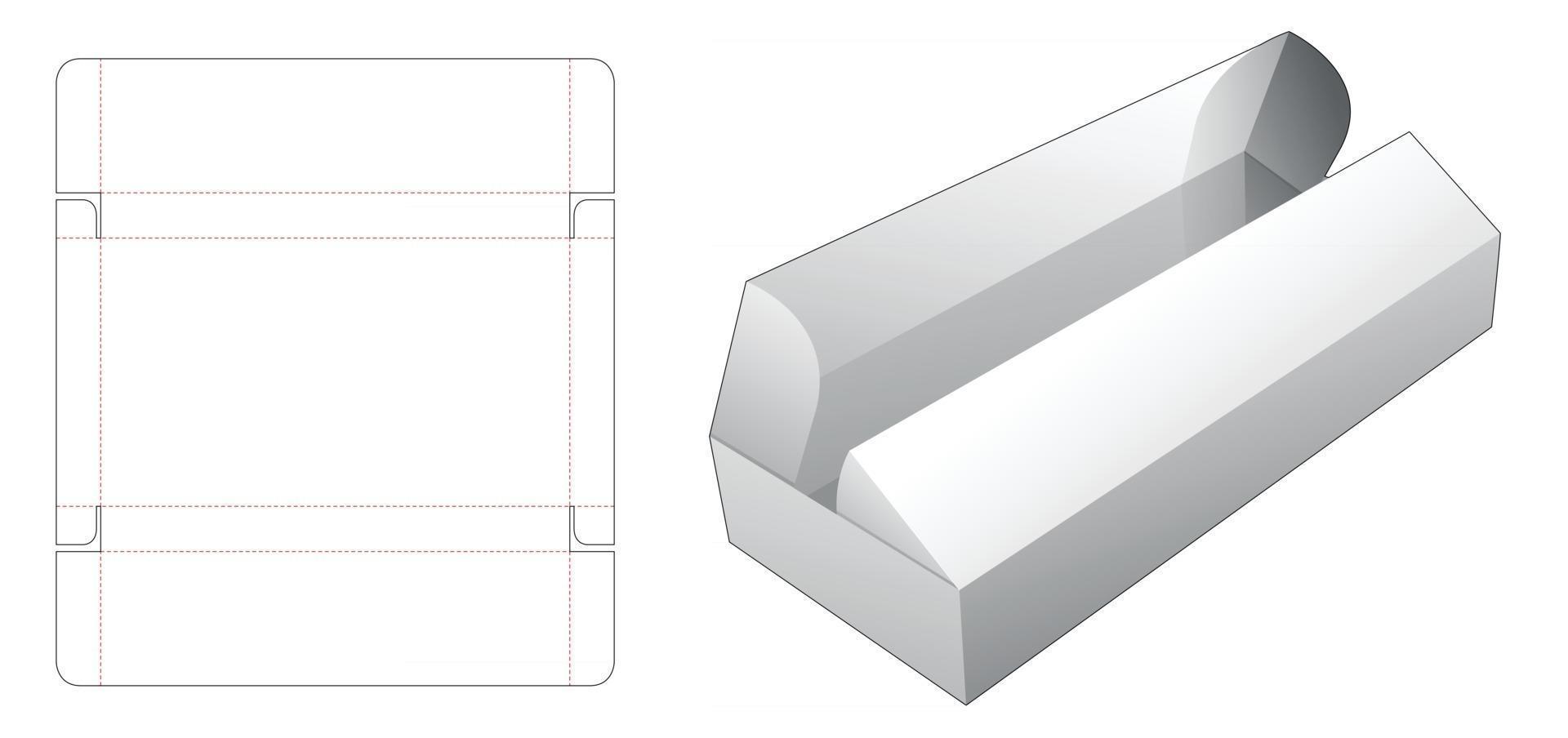 packaging box die cut template vector
