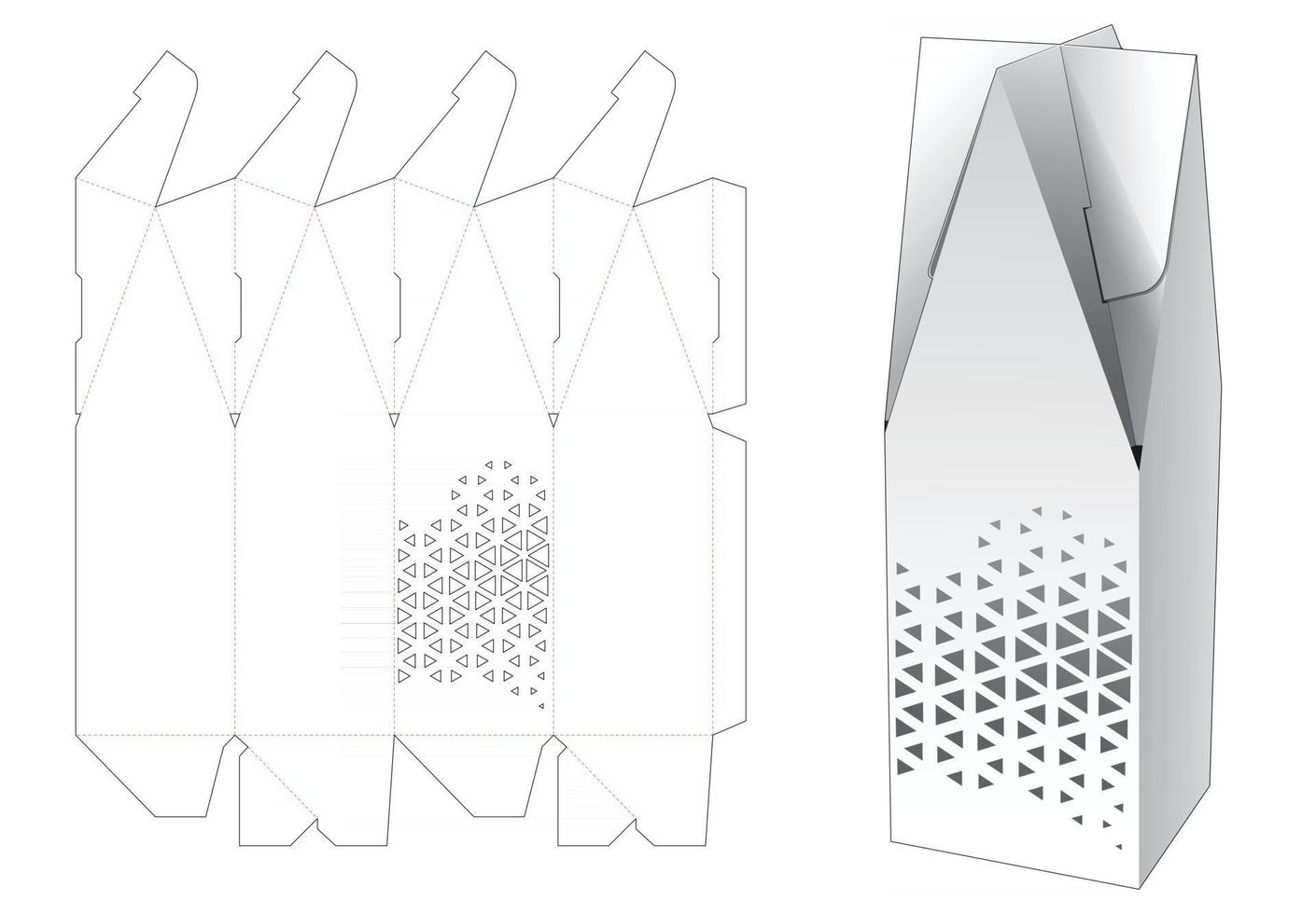 caja de embalaje plantilla troquelada vector