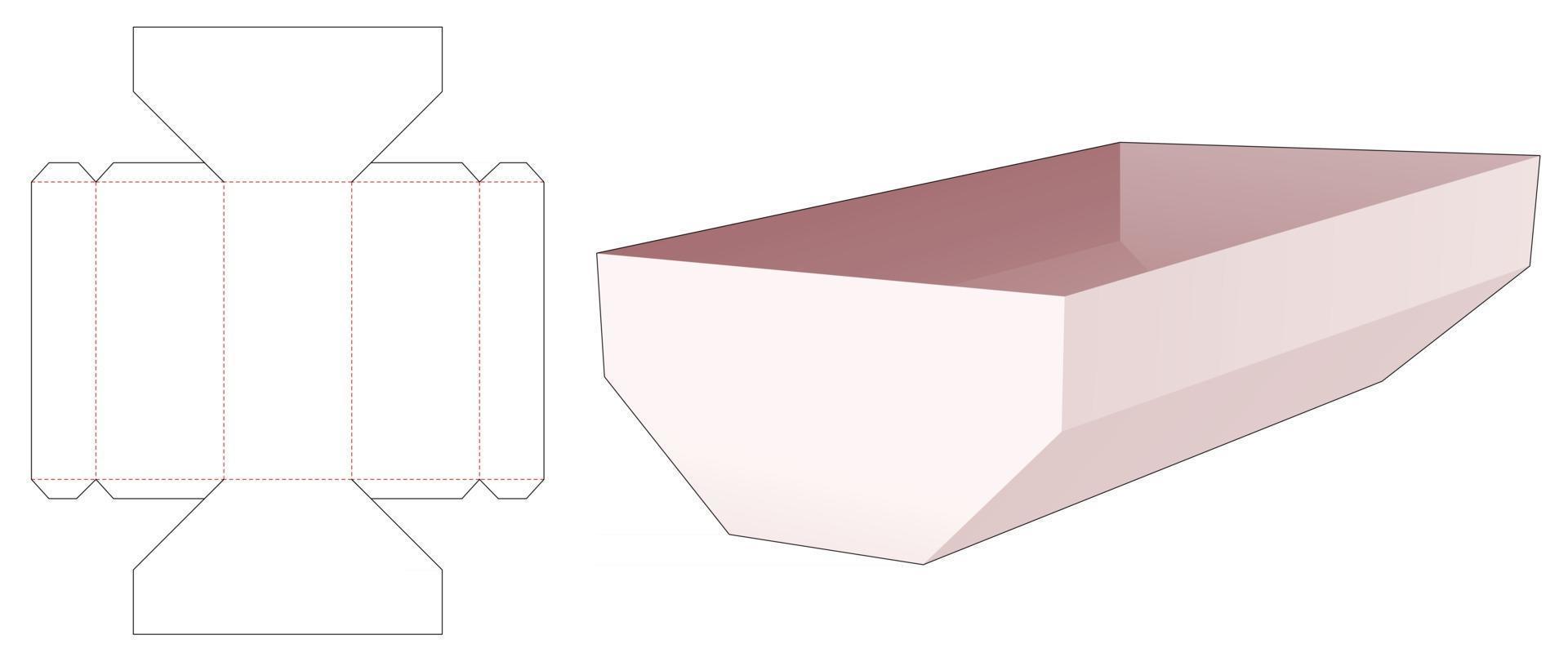 caja de embalaje plantilla troquelada vector