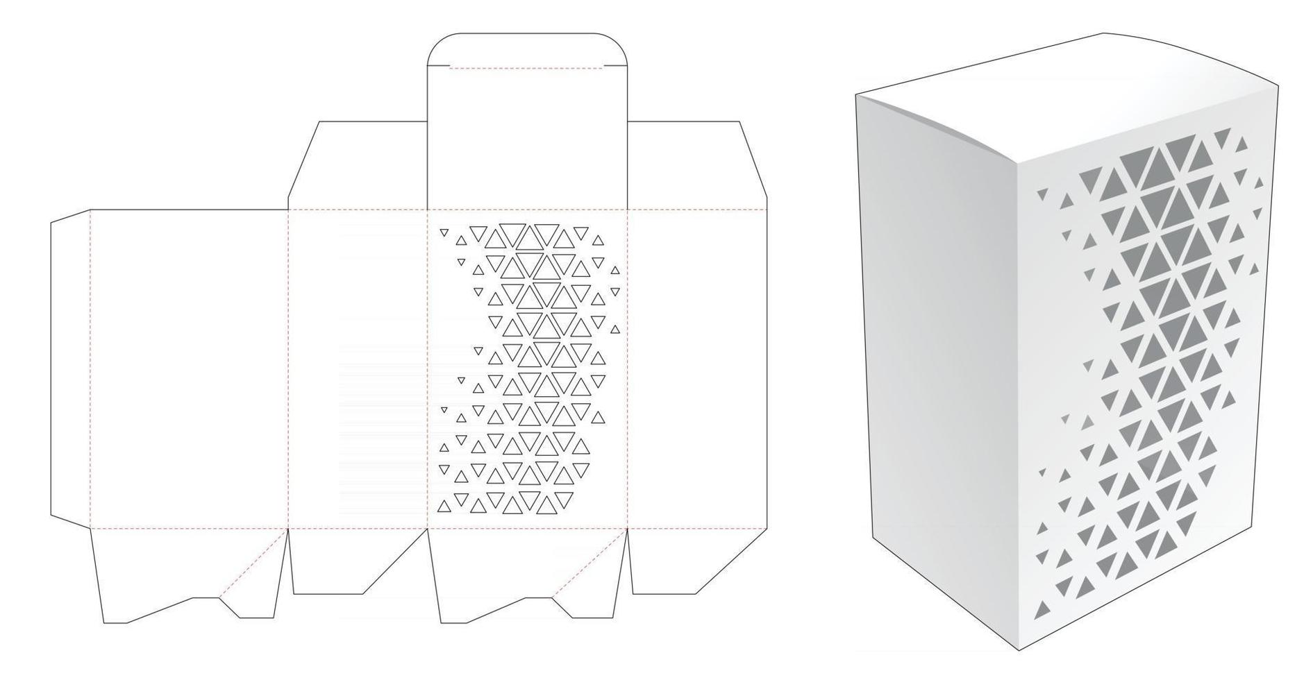 caja de embalaje plantilla troquelada vector