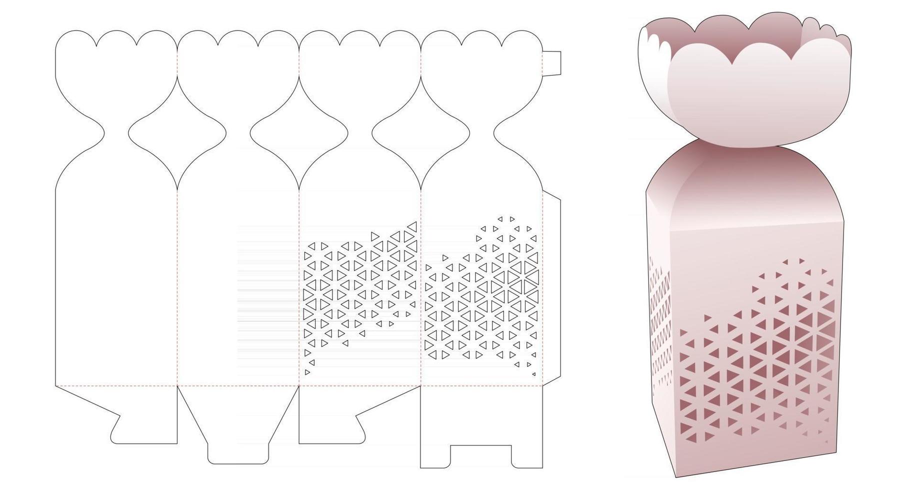 packaging box die cut template vector