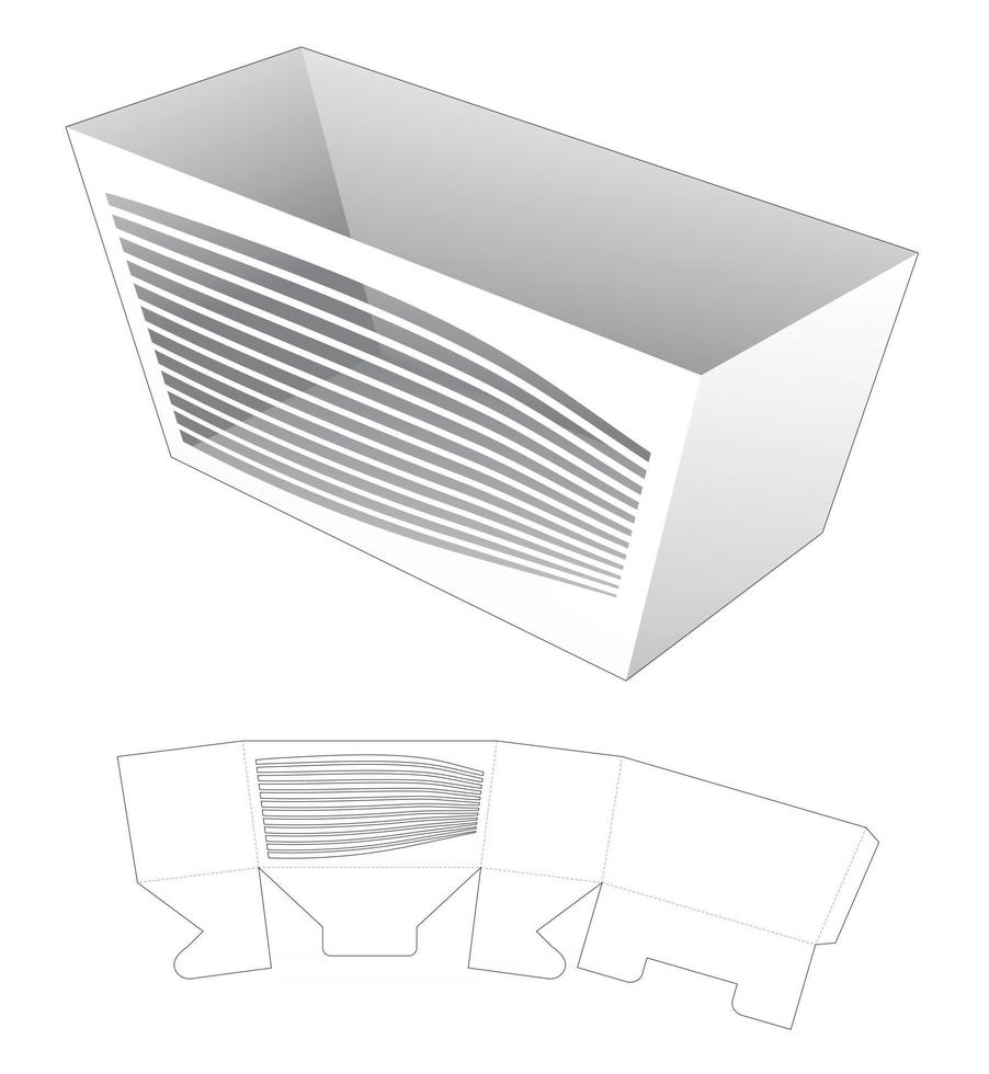 caja de embalaje plantilla troquelada vector