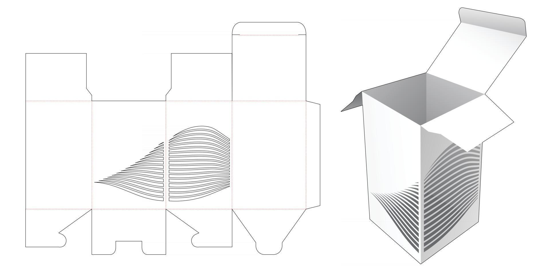 caja de embalaje plantilla troquelada vector