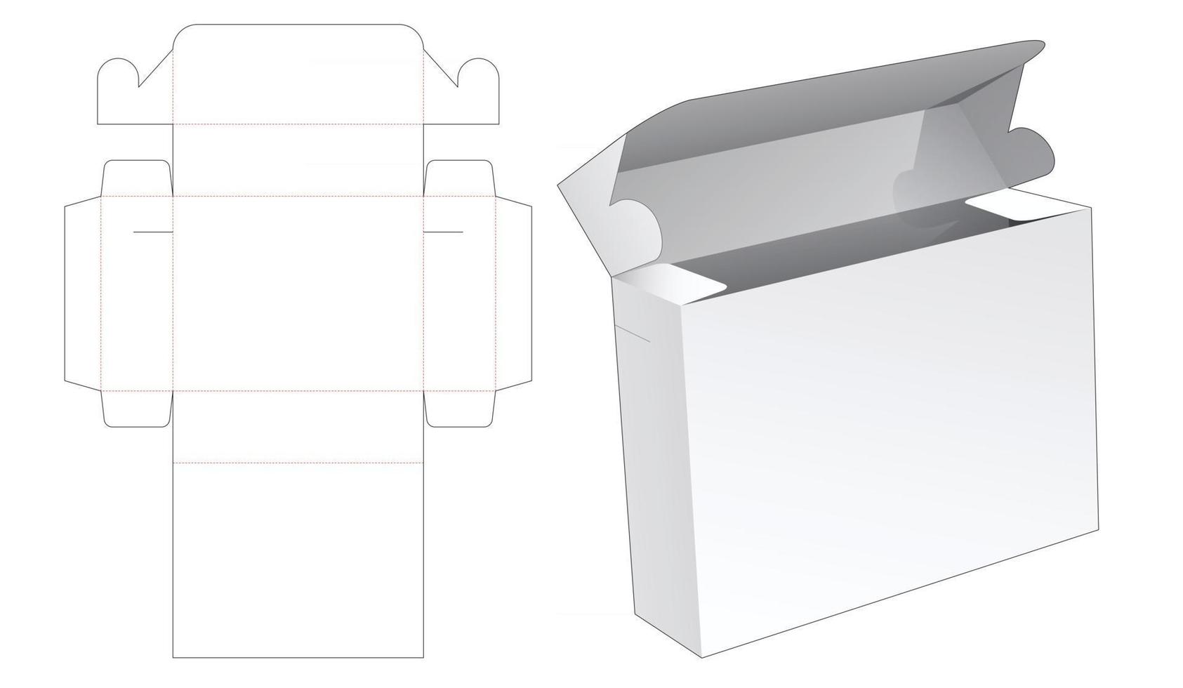 caja de embalaje plantilla troquelada vector