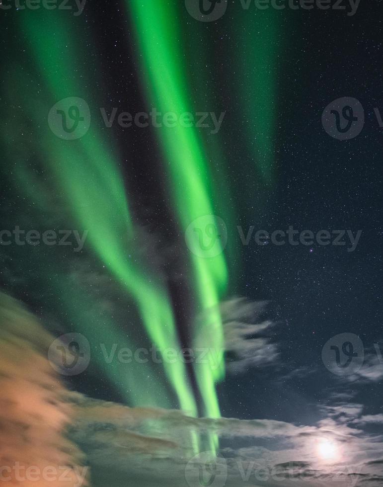 aurora boreal, auroras boreales en el cielo nocturno foto