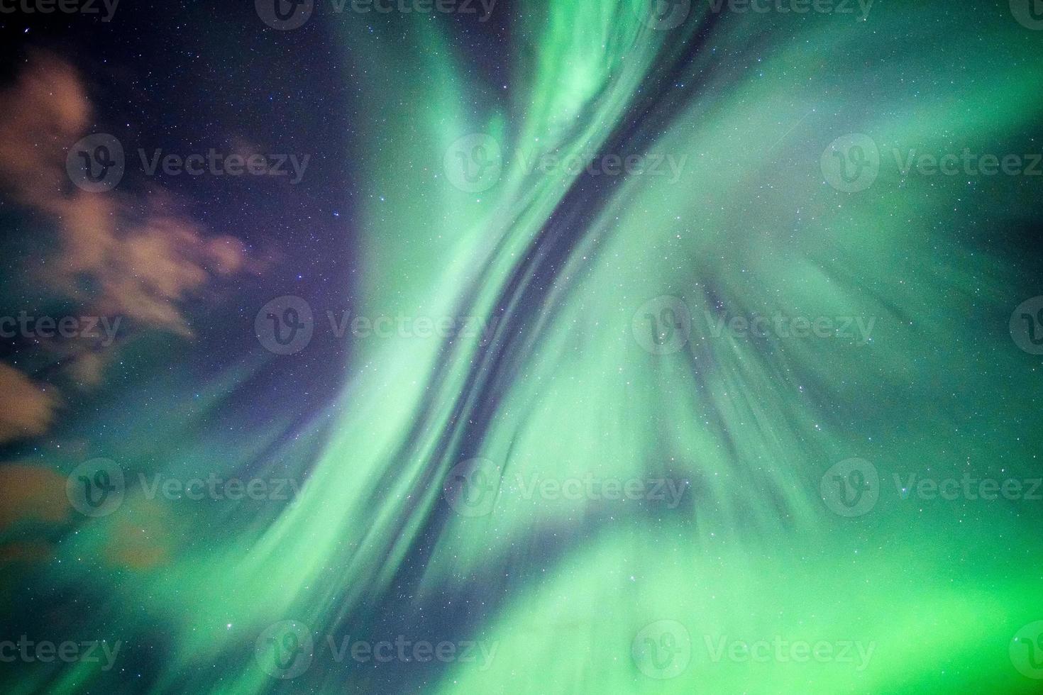 Colorful Northern lights, Aurora borealis on night sky photo