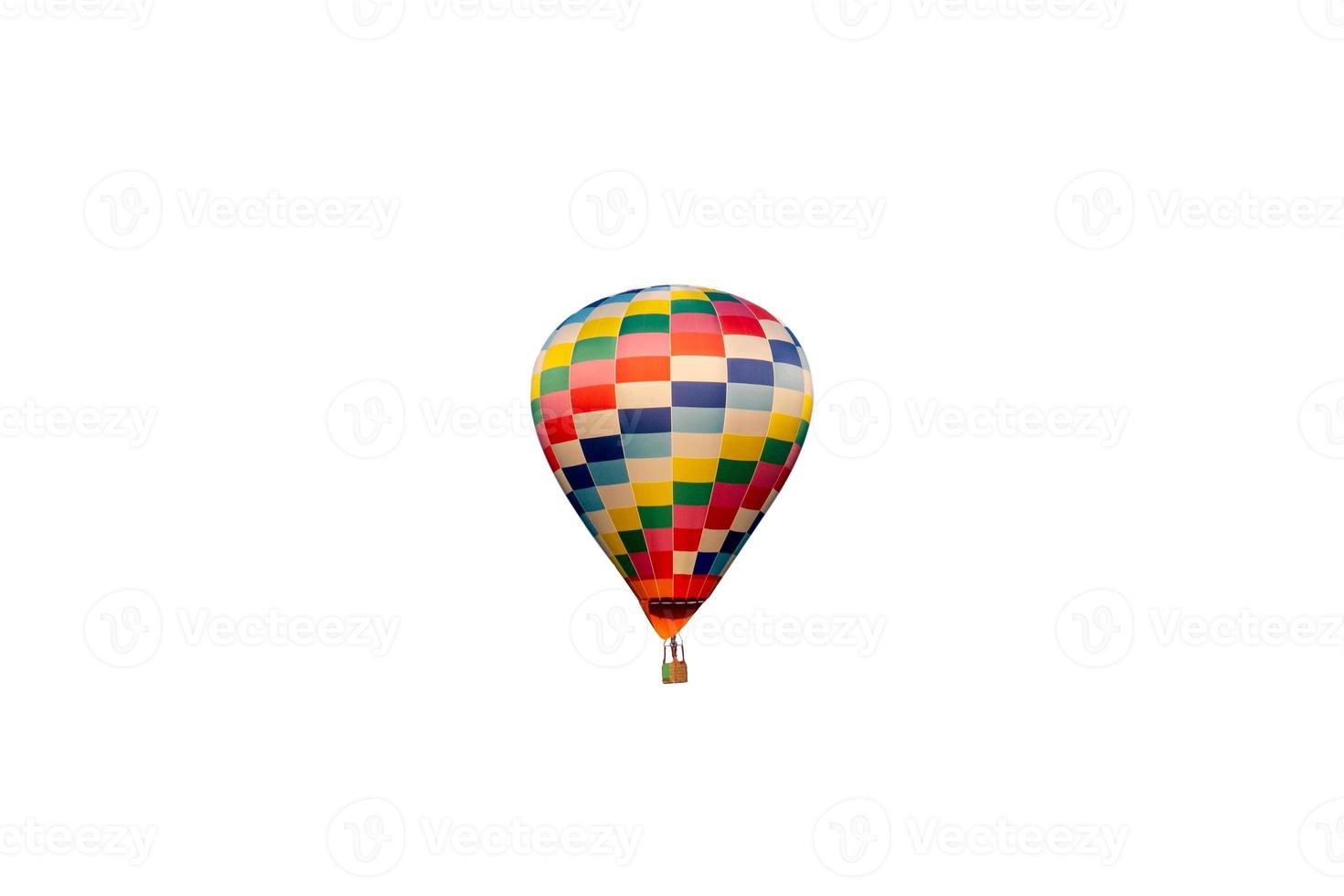 Hot air balloons flying on annual festival photo