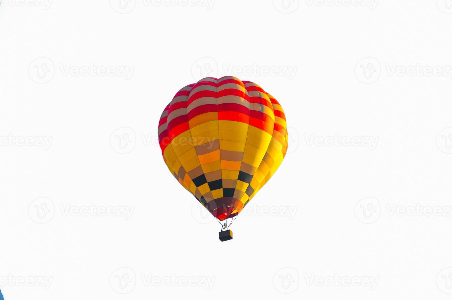 Colorful hot air balloon flying in annual festival photo