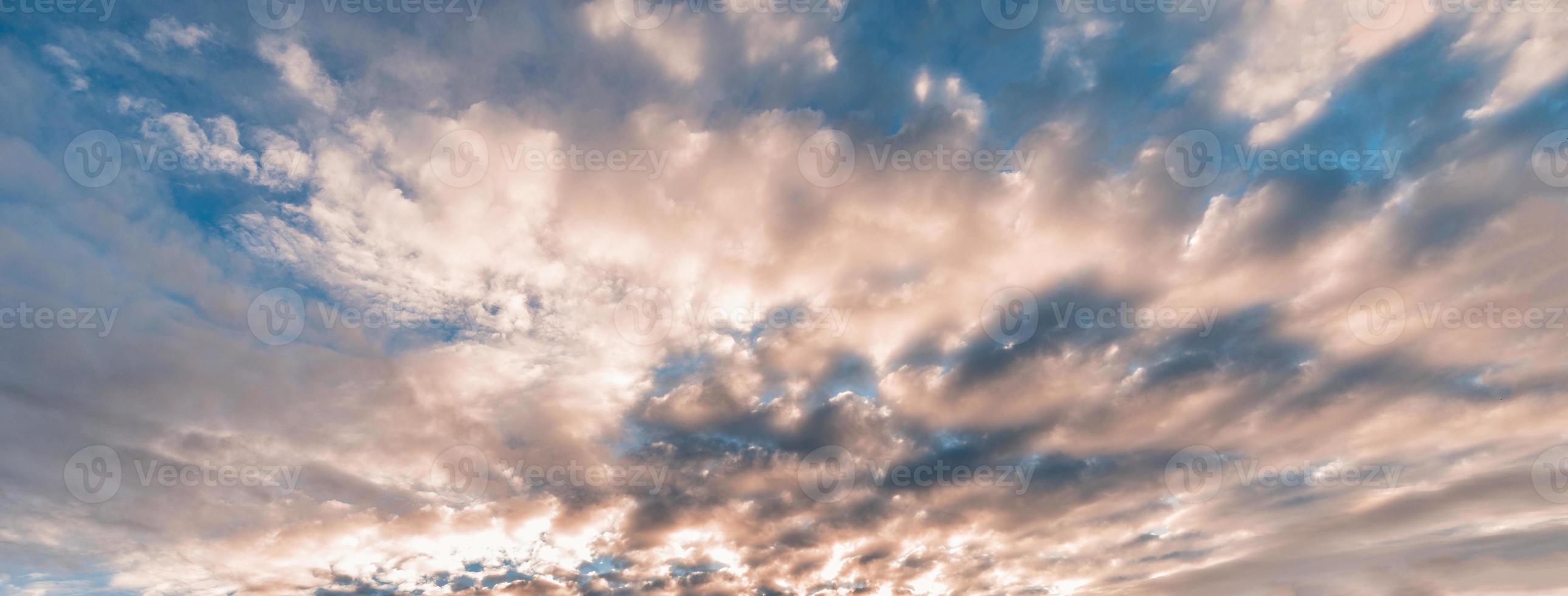 Colorful sky with cloudy at evening photo