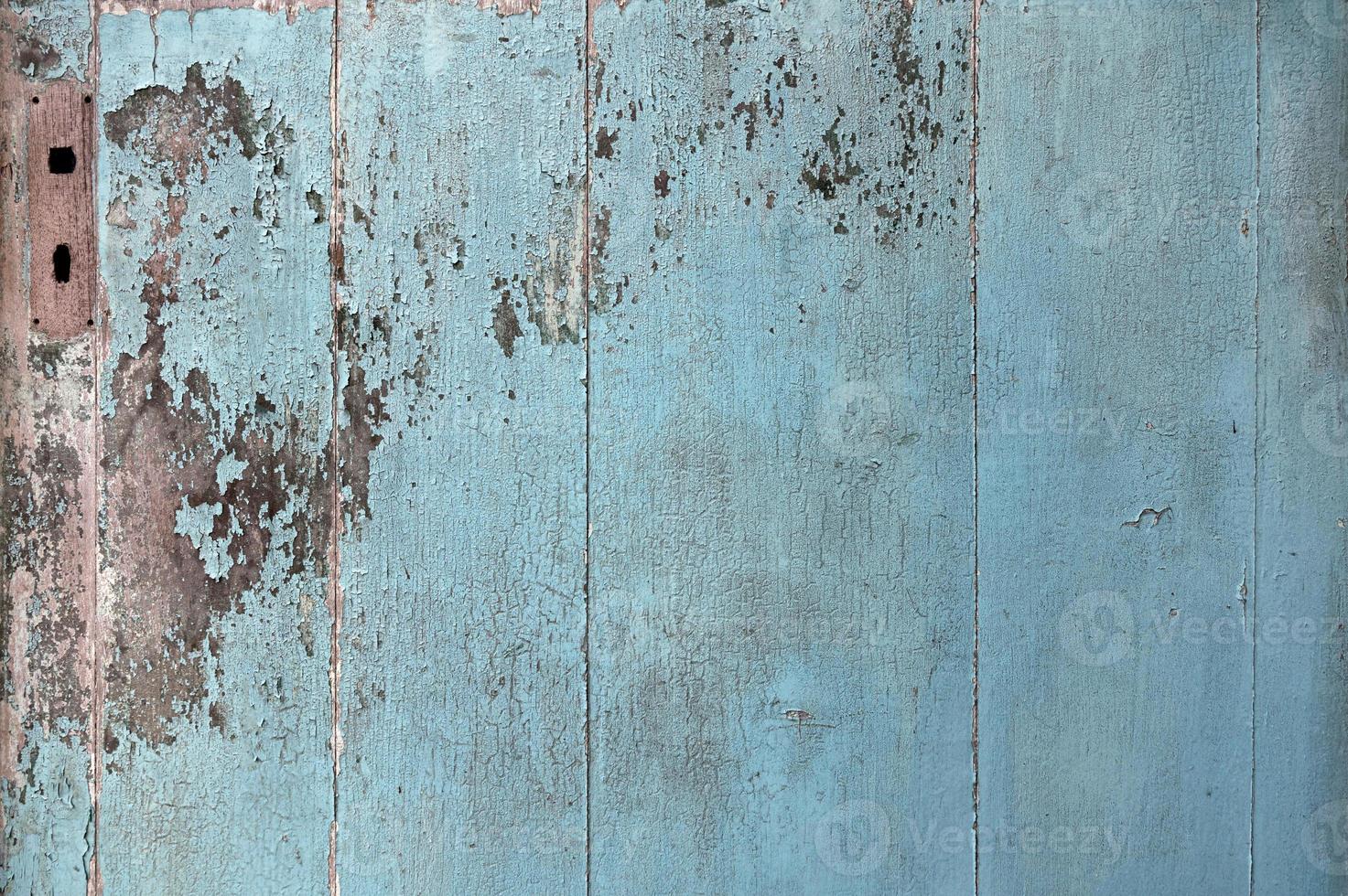 Textura de puerta de madera azul áspera foto