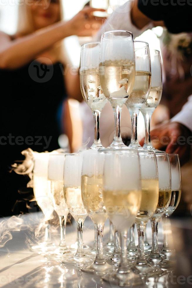 cocktail glasses for wine and champagne photo