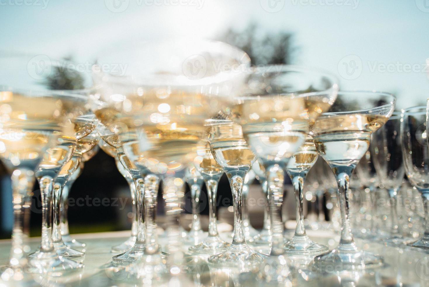 wedding glasses for wine and champagne photo