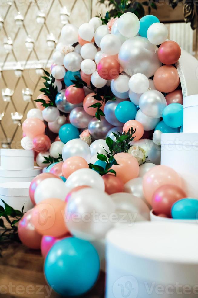 Wedding decor with large beads photo