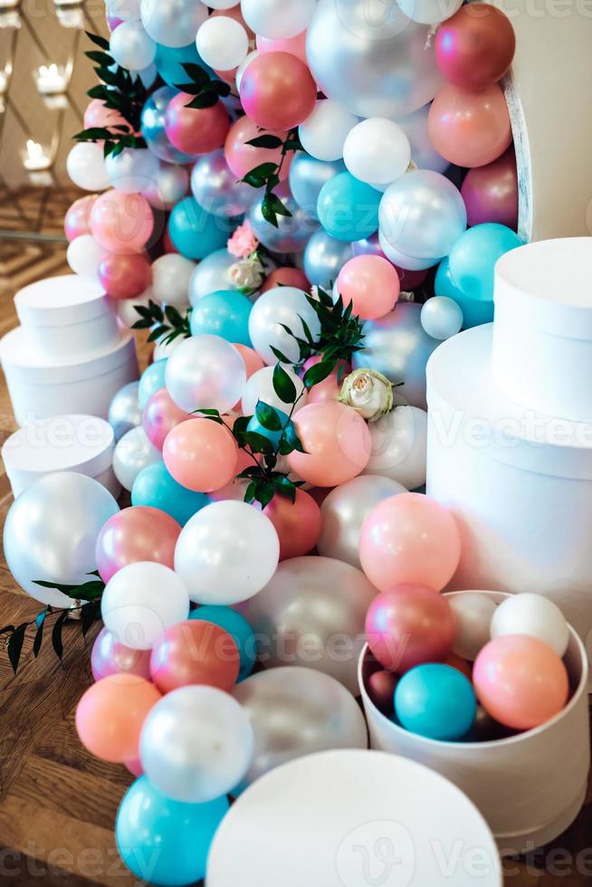 Wedding decor with large beads photo