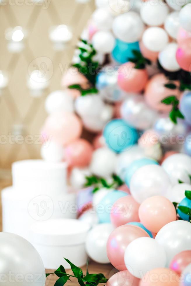 Wedding decor with large beads photo