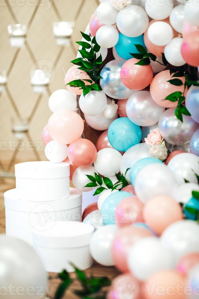 Wedding decor with large beads photo