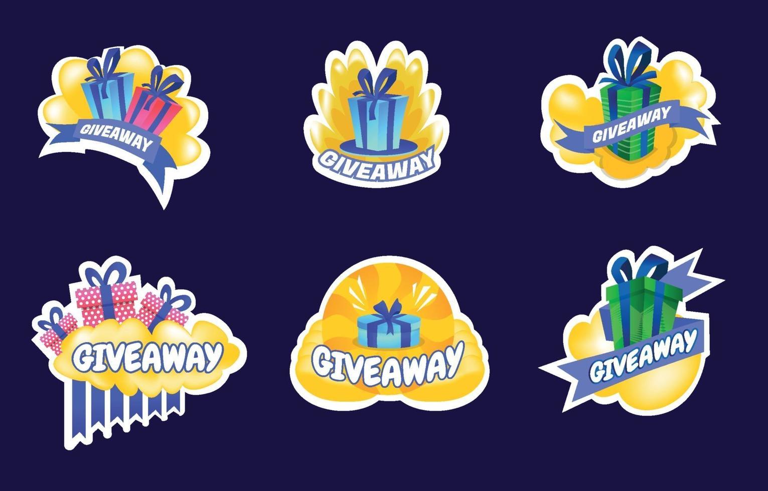 Giveaway Sticker Set vector
