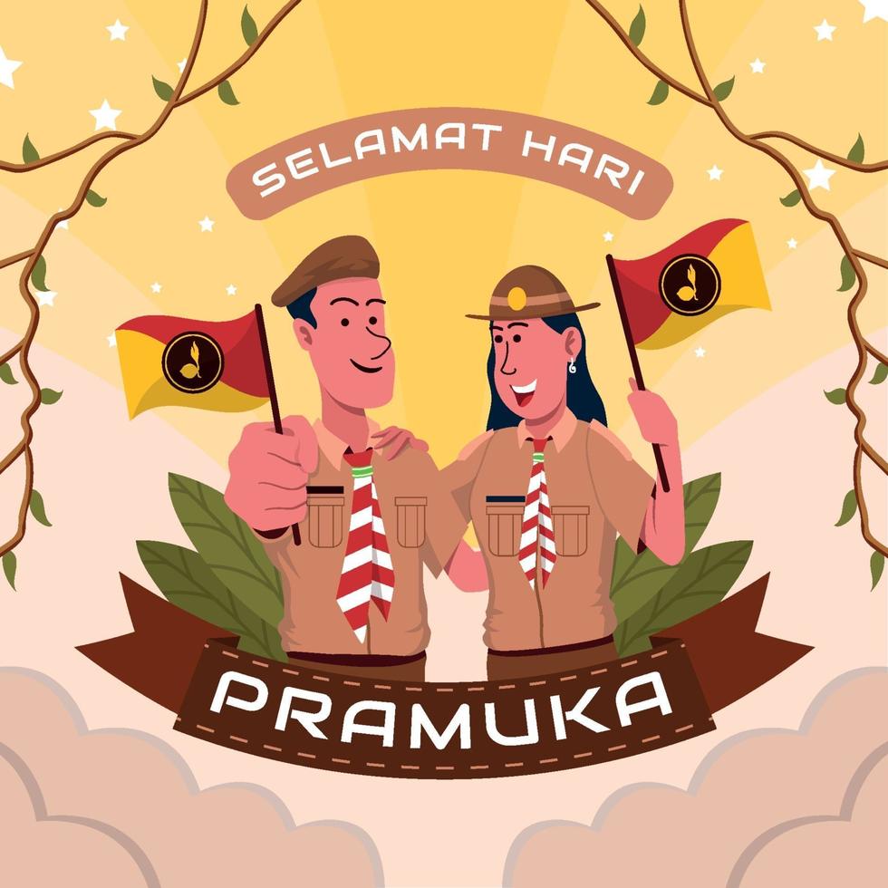 Selamat Hari Pramuka vector