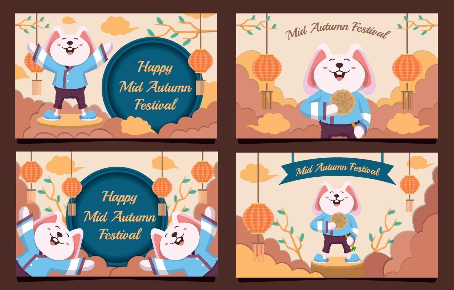 Mid Autumn Festival Card vector