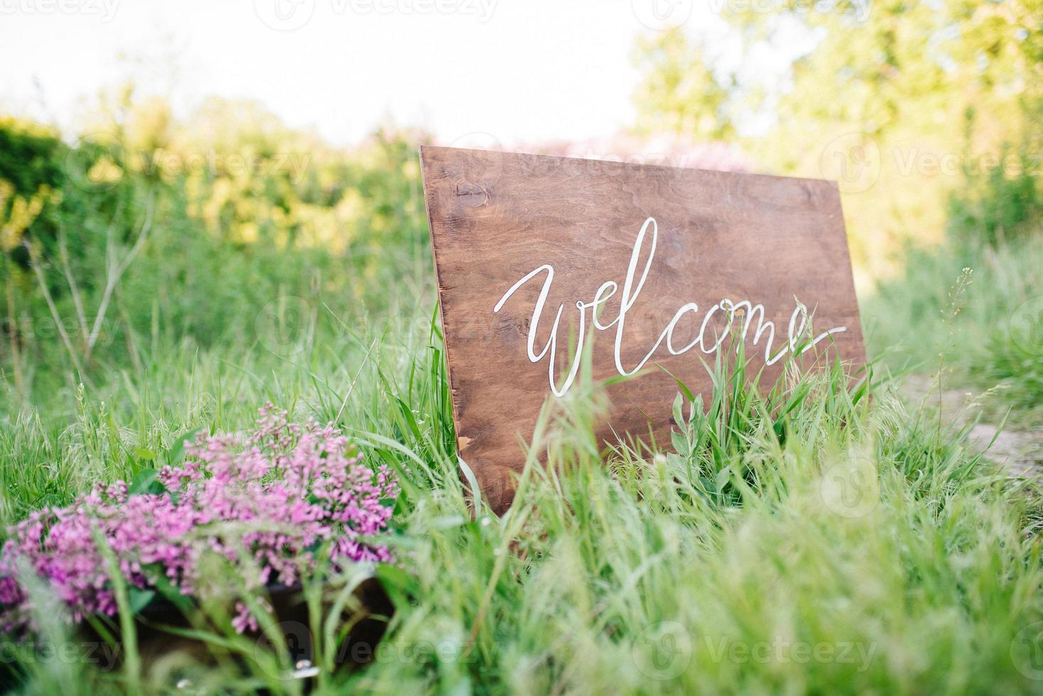 elegant wedding decorations made of natural flower photo
