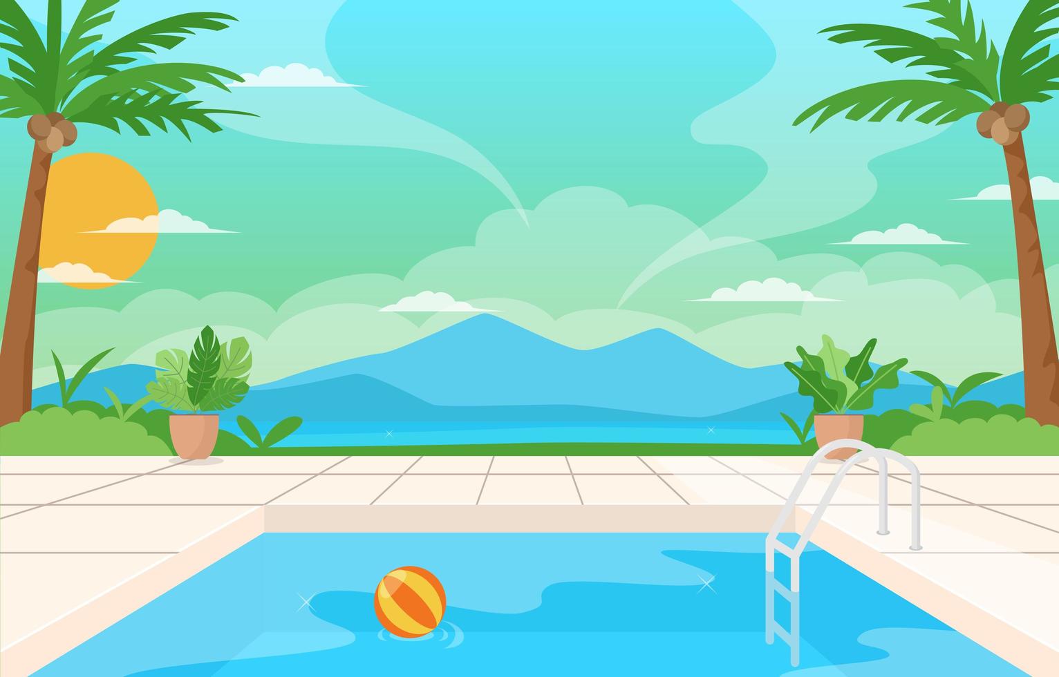 fondo de la piscina vector