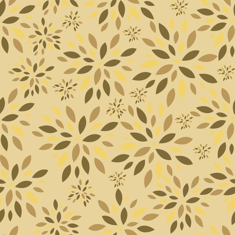 Flower Leaves Seamless Pattern Background Vector Illustration