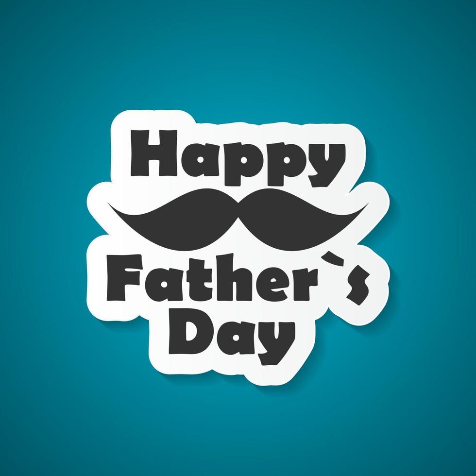 Happy Father Day Poster Card Vector Illustration