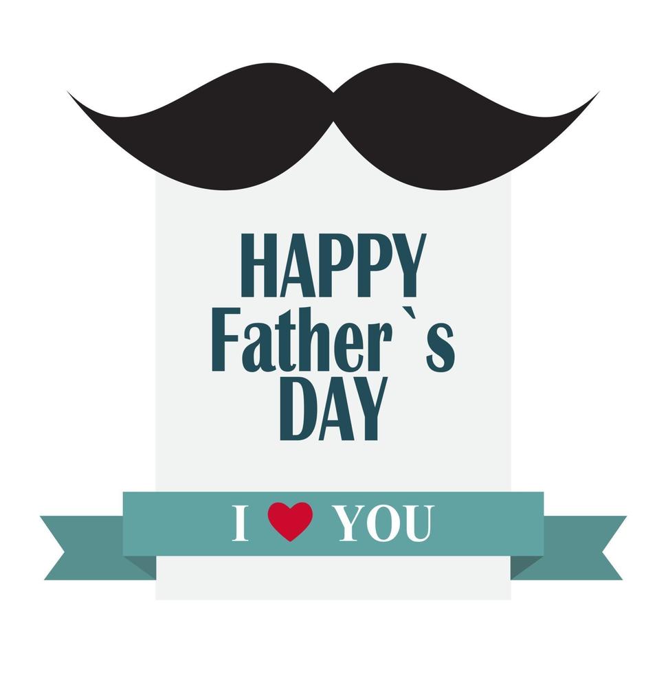 Happy Father Day Poster Card Vector Illustration