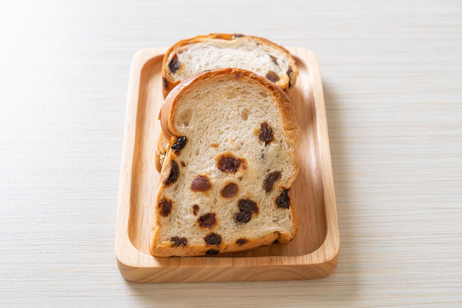 Raisin bread for breakfast photo