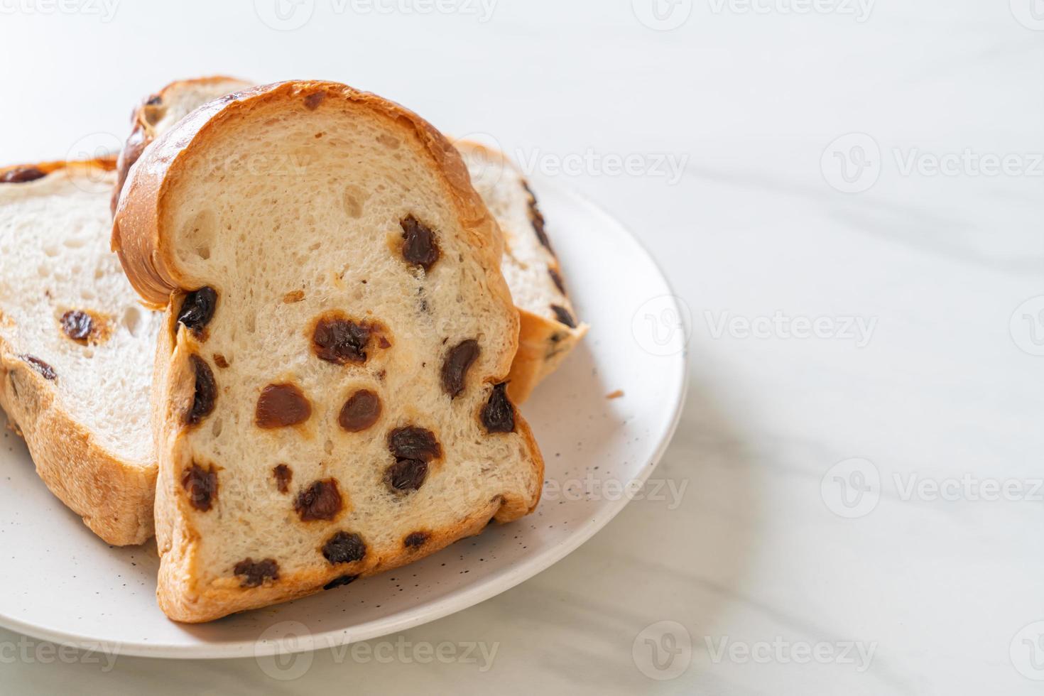 Raisin bread for breakfast photo