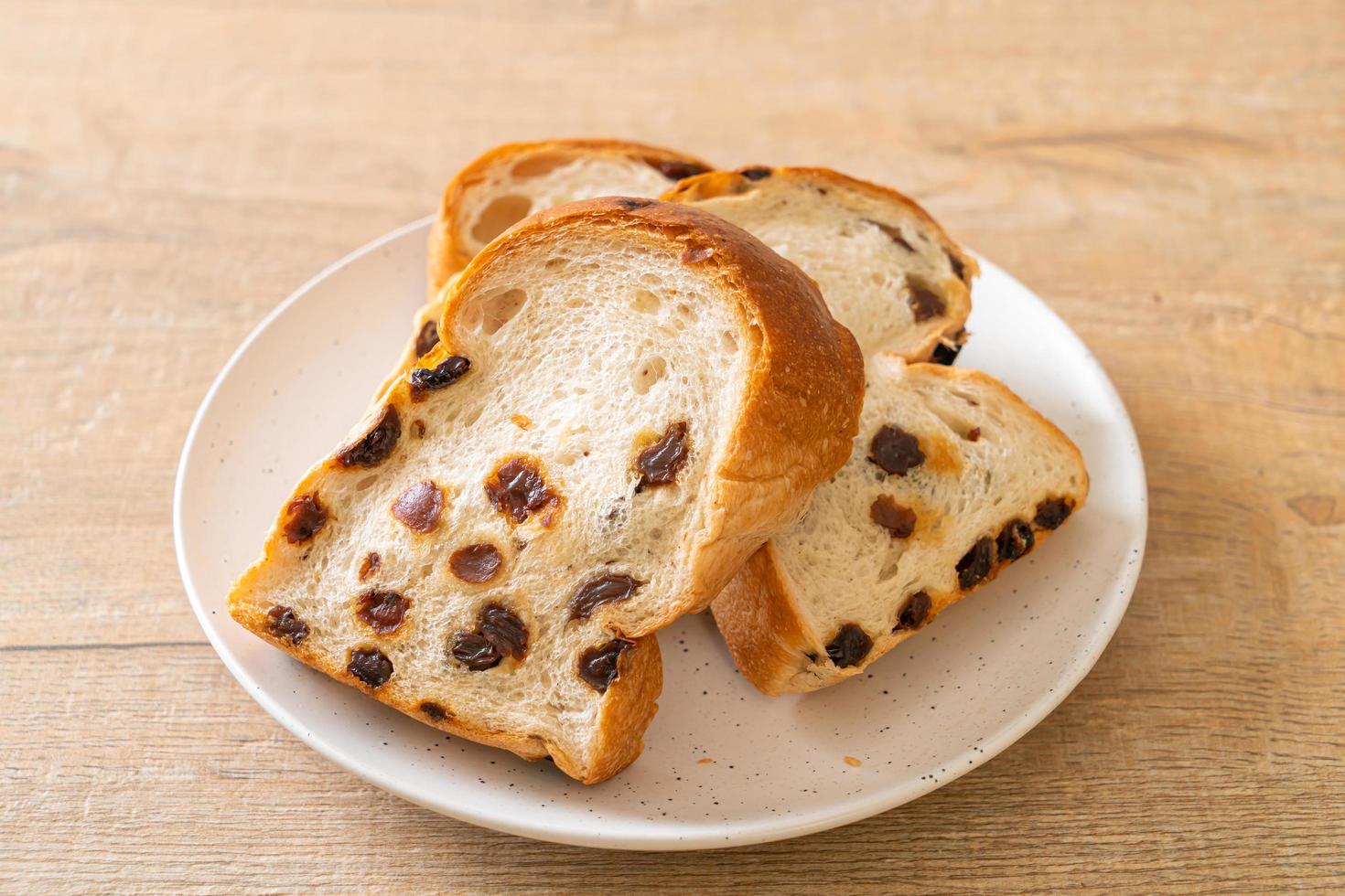 Raisin bread for breakfast photo